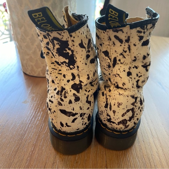 Belonce Combat Boots Women’s 6.5 Cow Print Hairon Grunge Funky Grunge Western - Picture 6 of 10